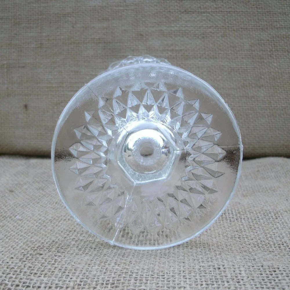 Vintage Indiana Glass Diamond Point Vase